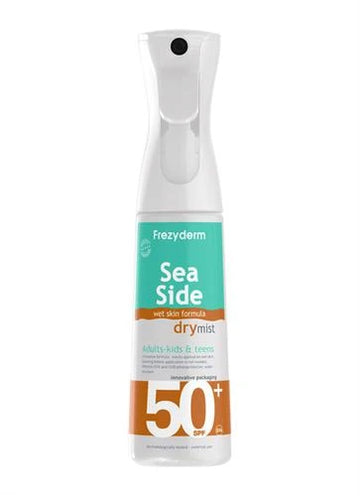 Frezyderm Sea Side Dry Mist SPF50+ 300ml – Αντηλιακό Σπρέι για Βρεγμένο Δέρμα Ενηλίκων & Παιδιών